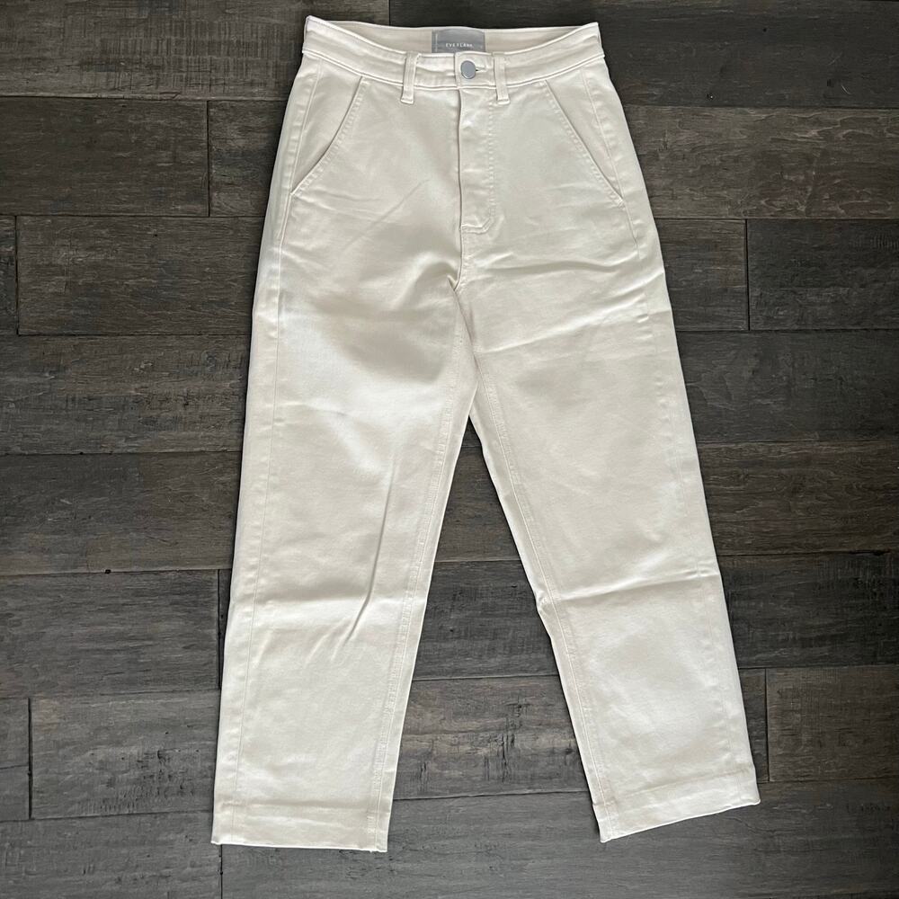 Everlane White Straight-Leg Jeans